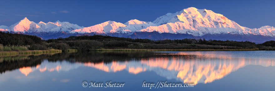 Denali or Mount McKinley Mountain with reflection