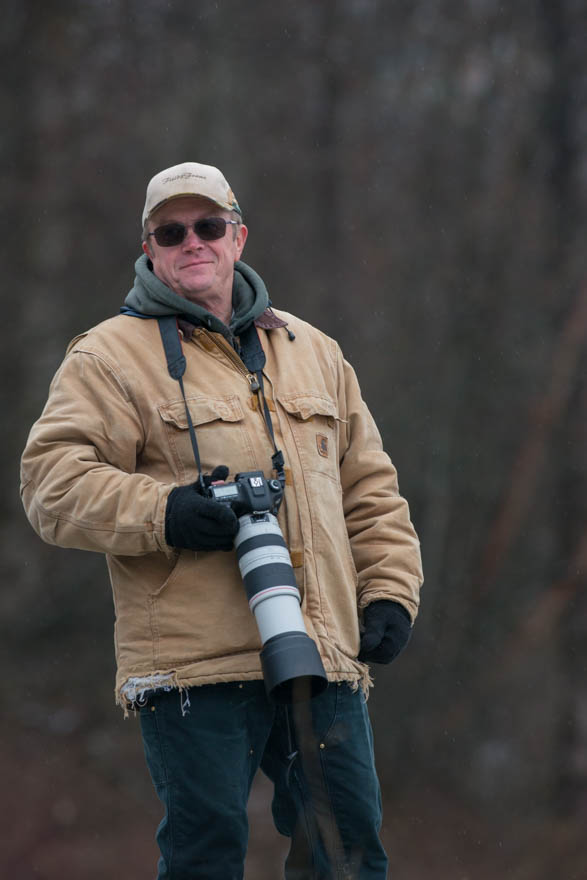 Bill and his favorite new lens, the Canon 100-400