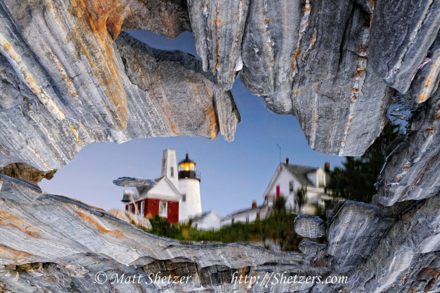 Pemaquid Point Light reflection in a puddle