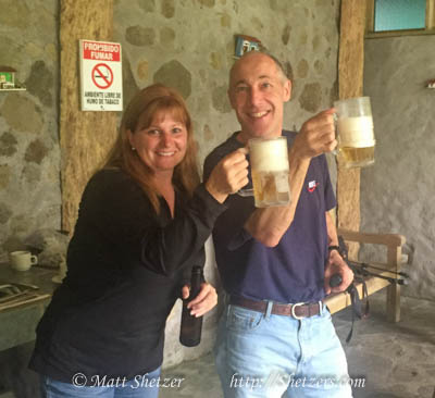 It has to be five-o-clock somewhere. Rene and Maureen enjoying a cold Costa Rican beverage.