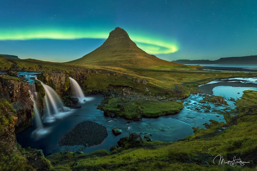 Northern Lights Over Kirkjufell Iceland