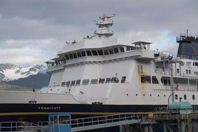 Arrival of the group on the Alaska Marine Highways ferry Kennicott