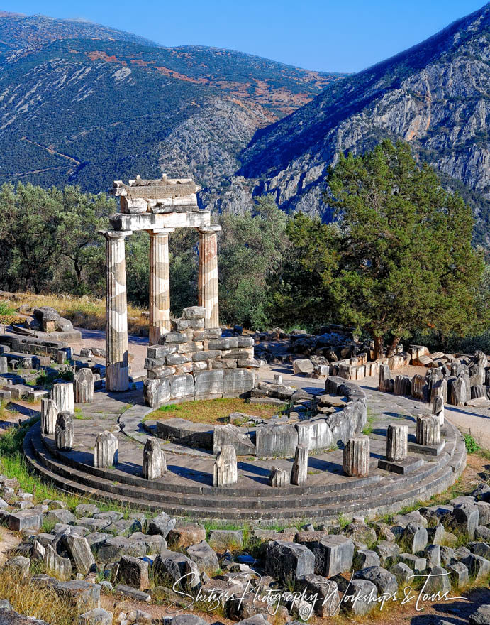 Athina Pronaia Sanctuary in Delphi Greece