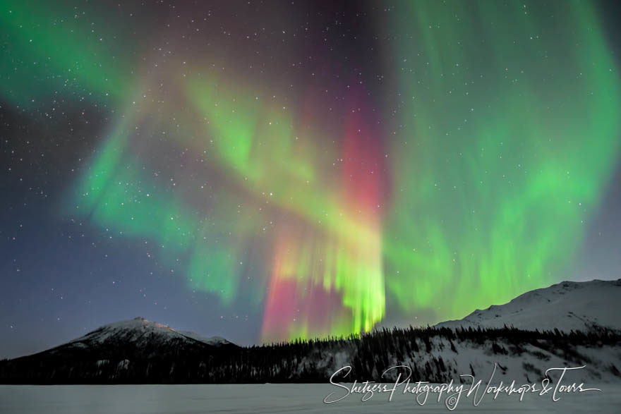 Auroral display over Alaska’s Arctic Circle
