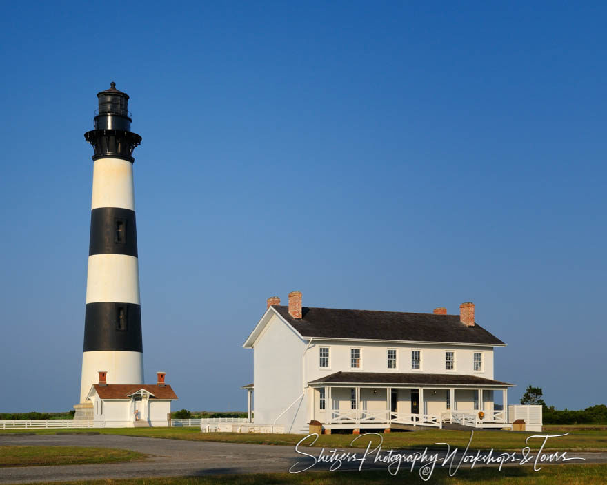 Bodie Lighthouse and the Keepers House