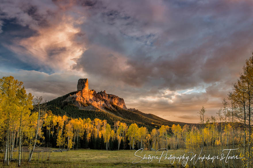 Chimney Rock at Sunset