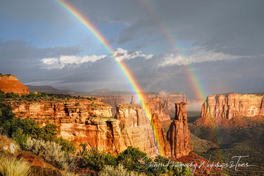 Double Rainbow over Colorado National Monument