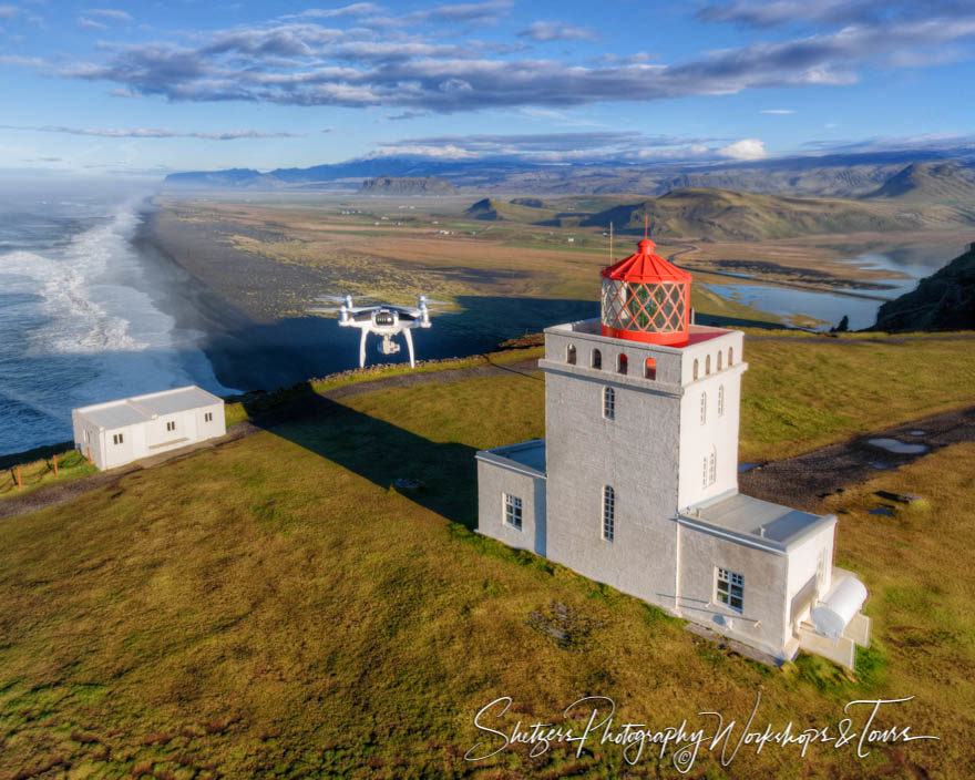 Dyrhólaey Lighthouse Photo With Drone