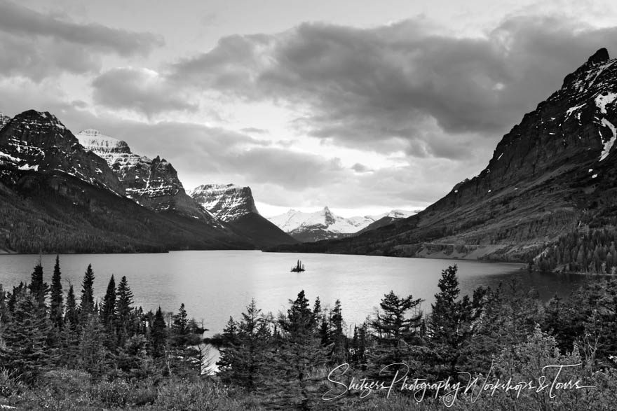 Goose Island in Glacier National Park