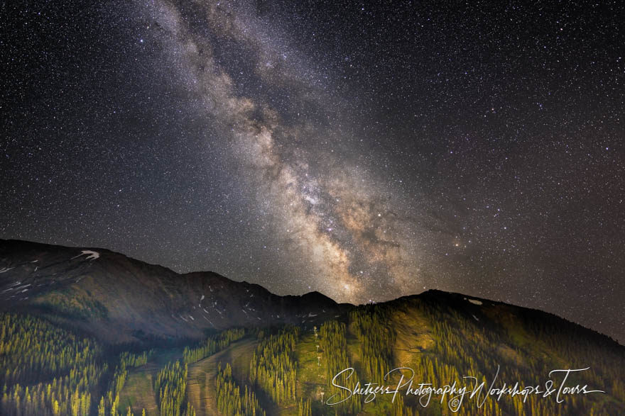 Image of Milky Way Balanced with Colorado Mountains