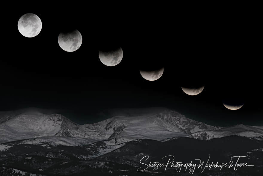 Lunar Eclipse over the Colorado Mountains