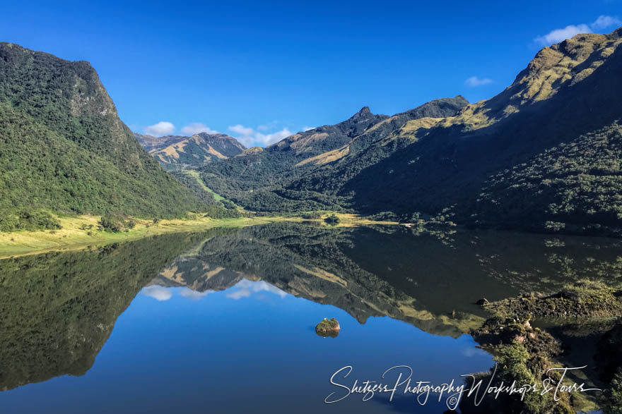 Papallacta lake with reflection