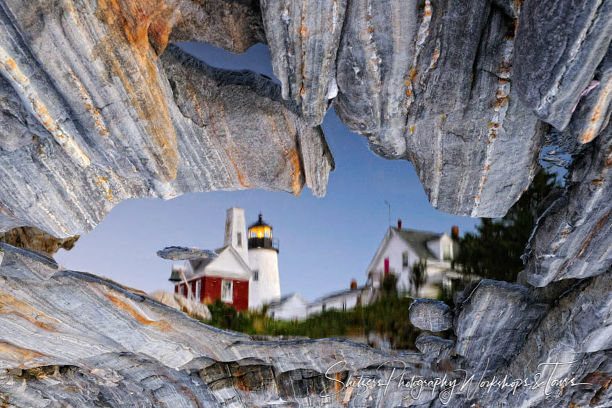 Pemaquid Point Light reflection in a puddle