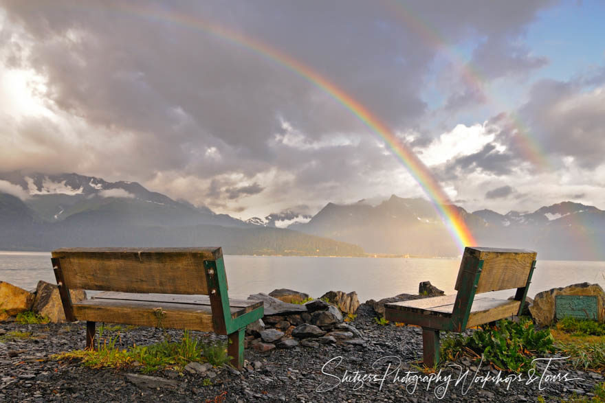 Rainbow over the Benches of Resurrection Bay