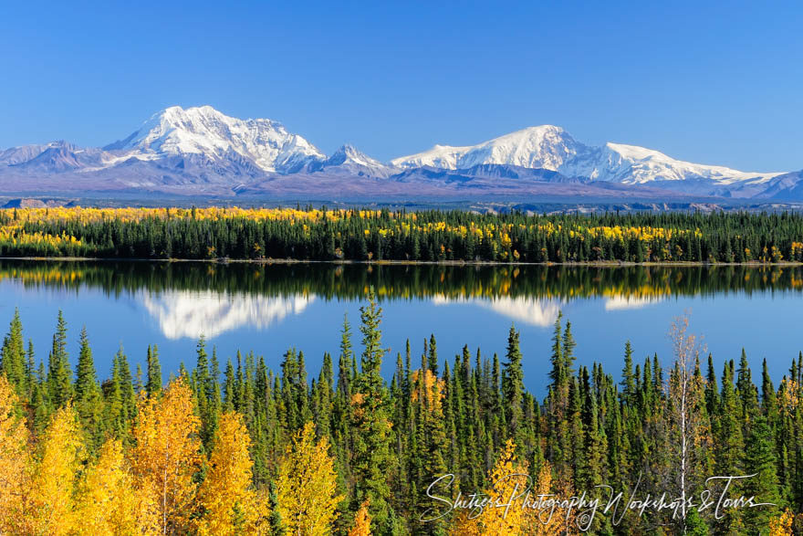 Reflections of Mt. Drum and Mt. Sanford