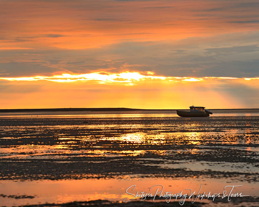 Scenic image of sunlit beach and sky with boat 20130802 082511