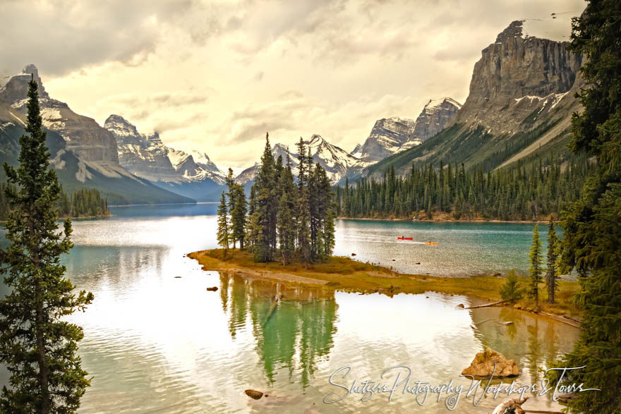 Sprit Island in Jasper National Park Canada