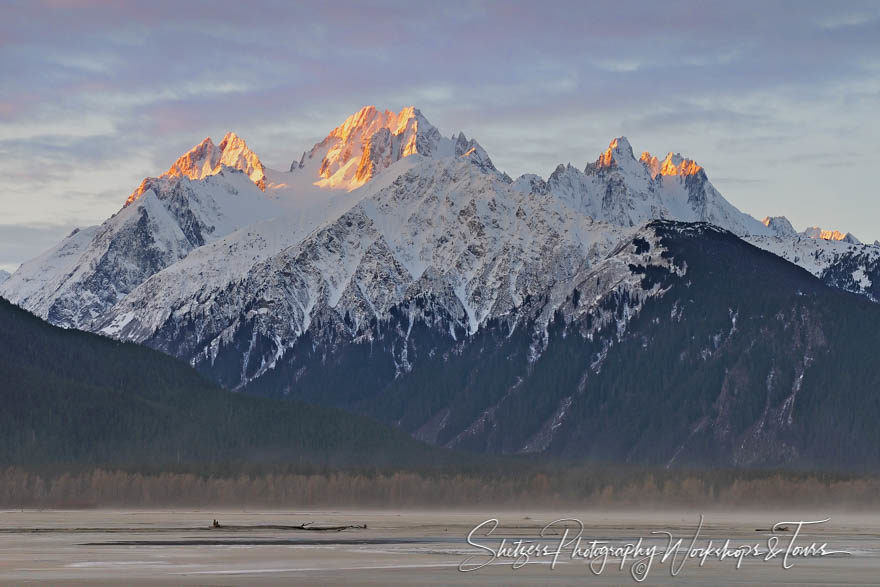 Sunrise on Cathedral Peaks Haines Alaska