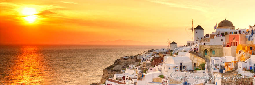 Sunset Over Santorini Greece