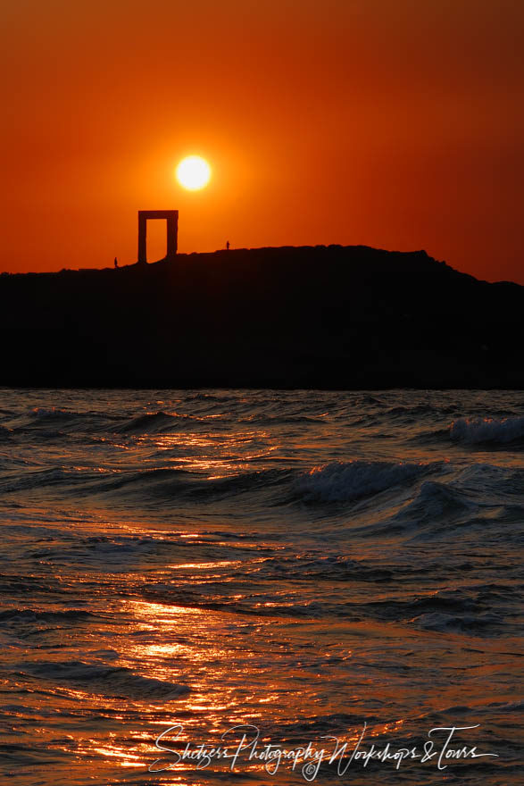 Sunset on the Temple of Apollo in Greece