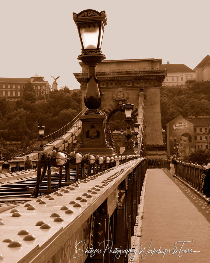 Széchenyi Chain Bridge in Budapest Hungary