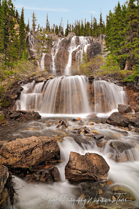 Tangle Creek Falls in Jasper National Park Canada