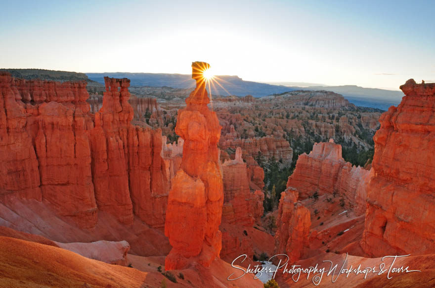 Thor’s Hammer Sun Flare in Bryce National Park Utah