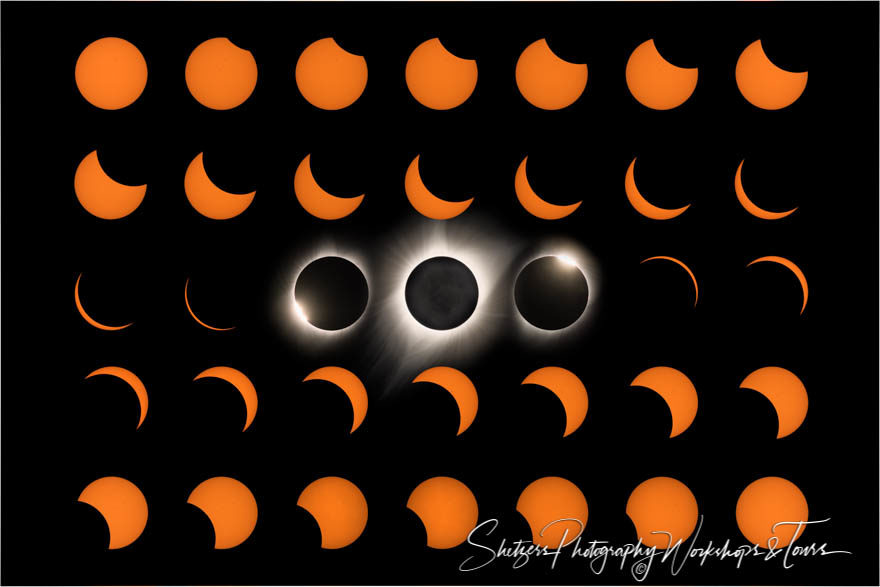 Total Solar Eclipse time lapse of 3 hours