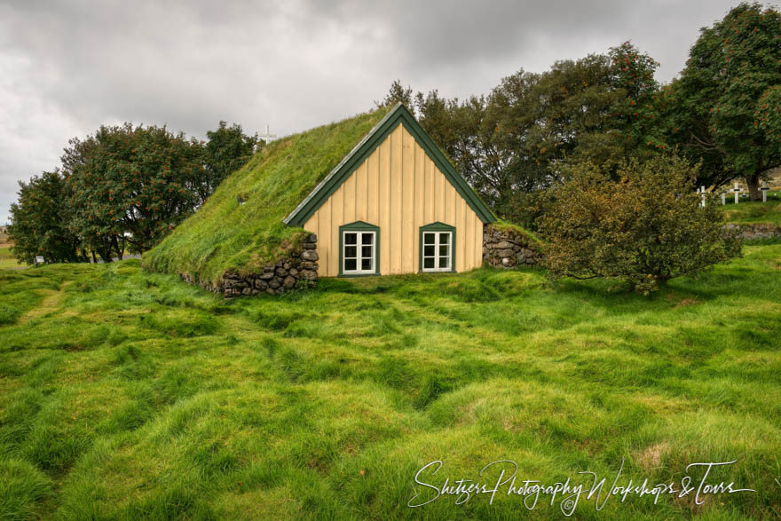 Turf Roof Church in Iceland
