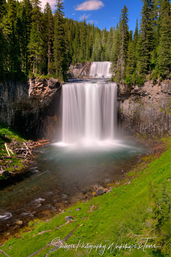 Upper and Lower Colonnade Falls in Yellowstone
