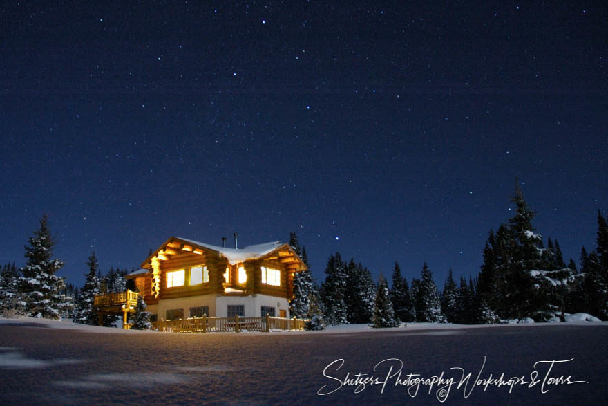 Walters Cabin at Night