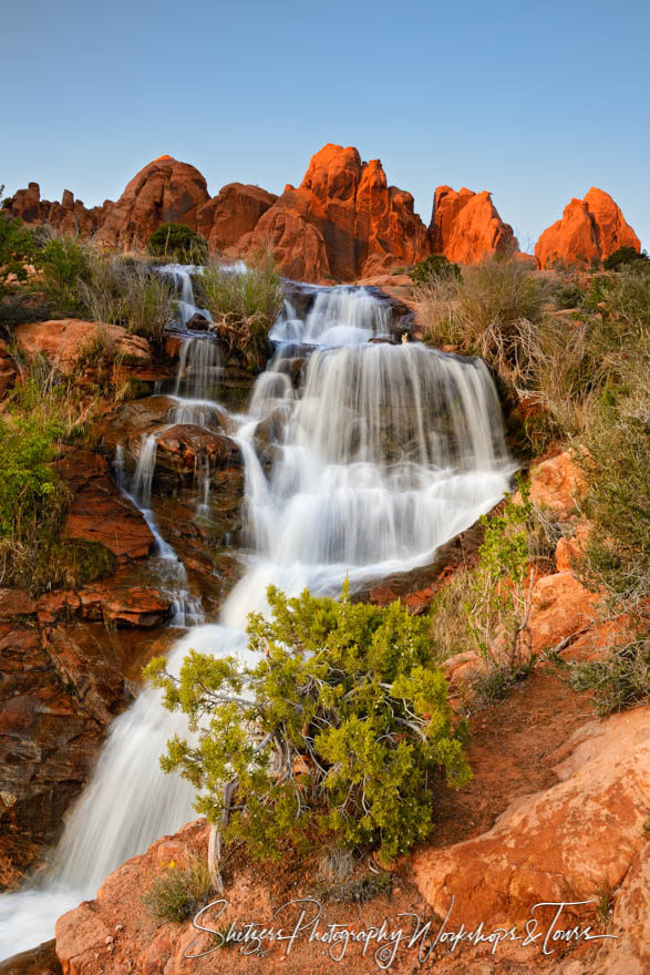 Waterfall in Moab Utah