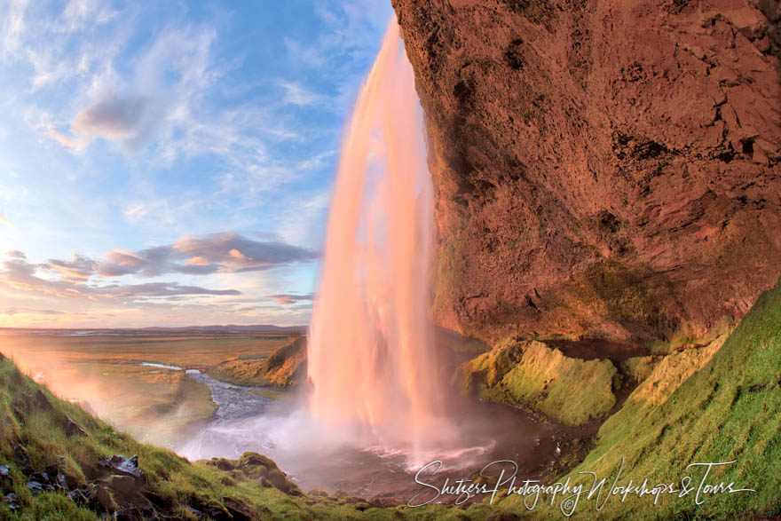 Scenic and Sunny Icelandic Waterfall Image