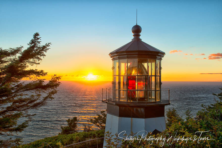 Cape Meares Light at Sunset