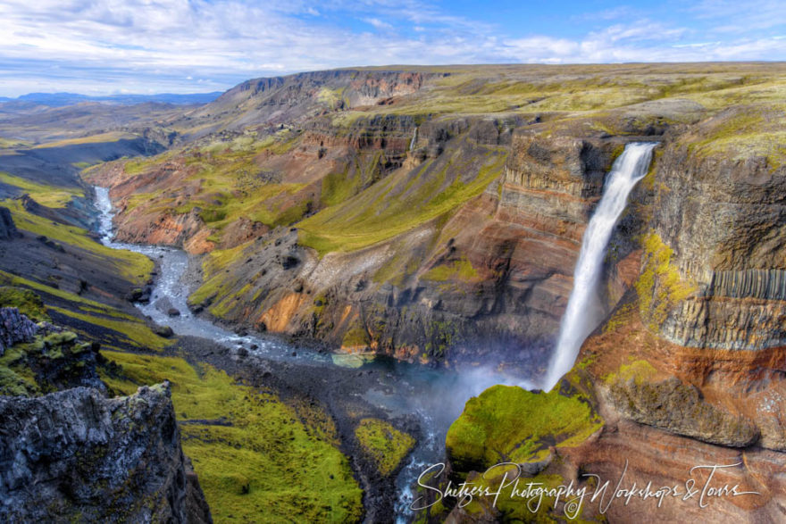 B Haifoss Waterfall in Iceland