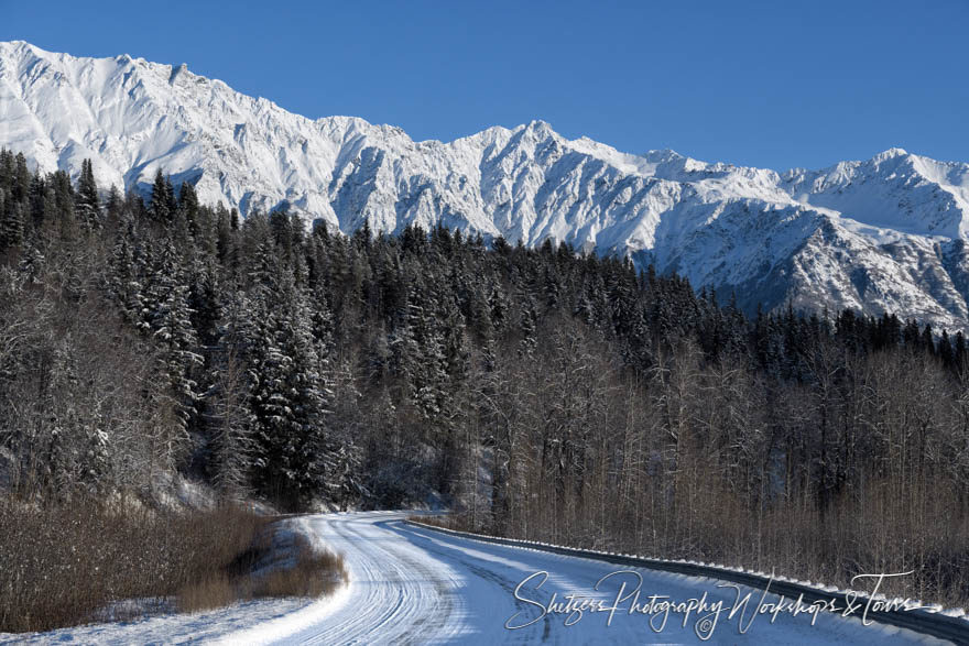 Looming mountains heading towards Haines