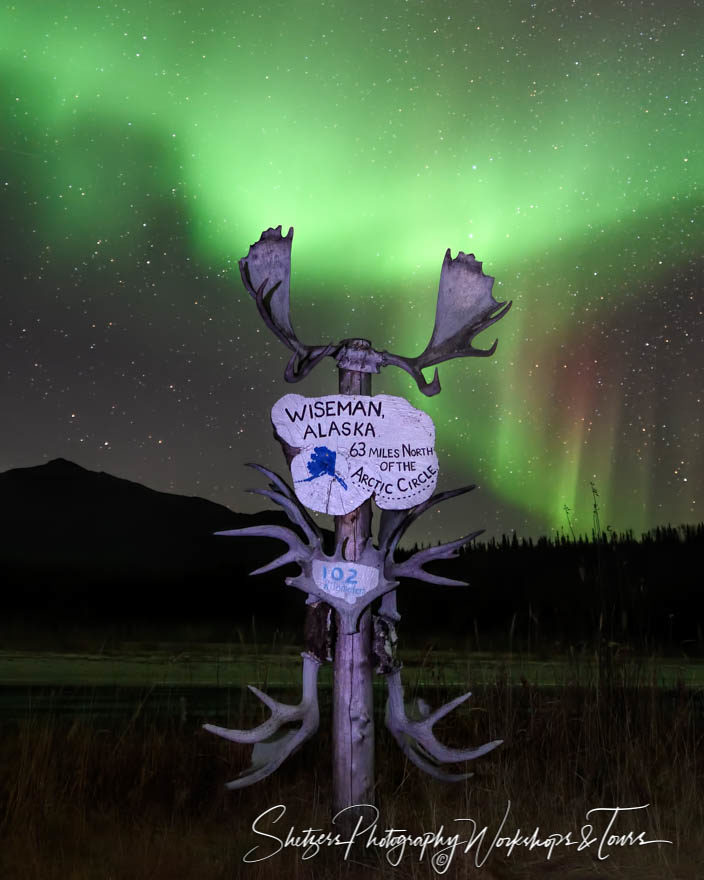 Moose antlers mark the spot