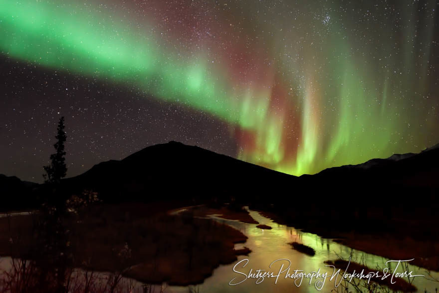 Neon glow of the Aurora Borealis