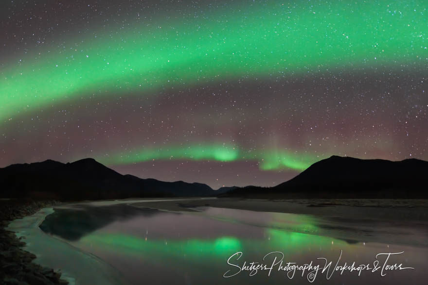 Northern Lights Glow and stars