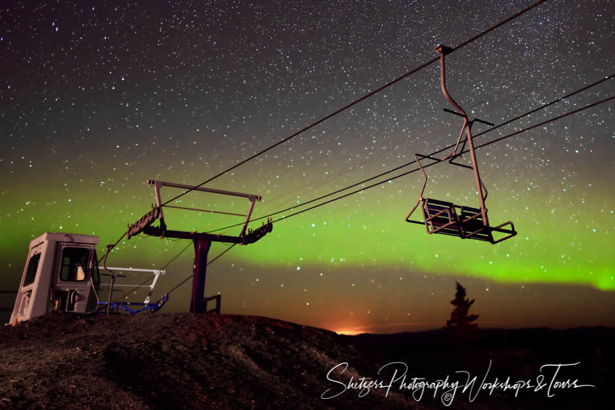 The glow beyond the chairlift