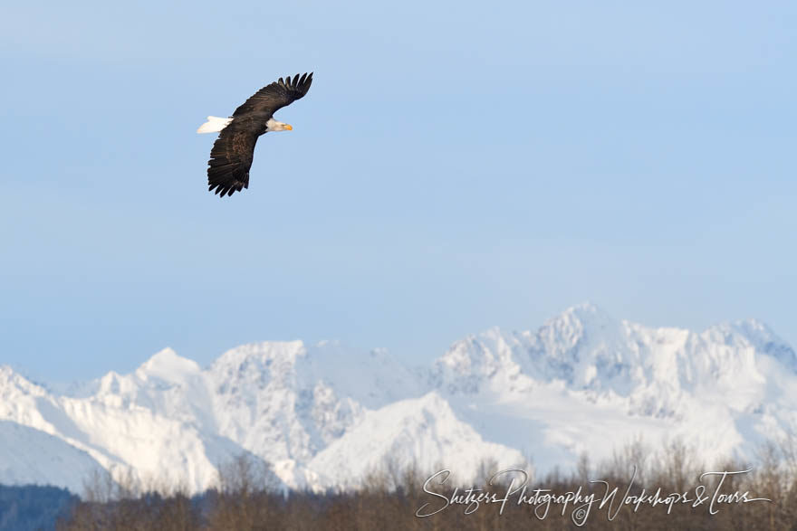 Flying amidst the mountains