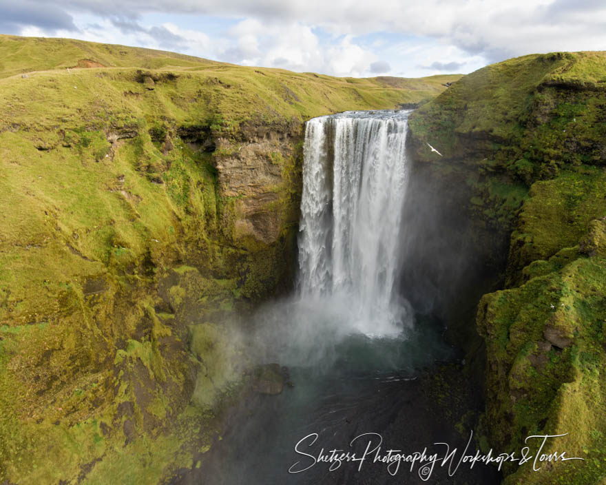 Skogafoss Waterfall taken by drone in Iceland 20160905 041650