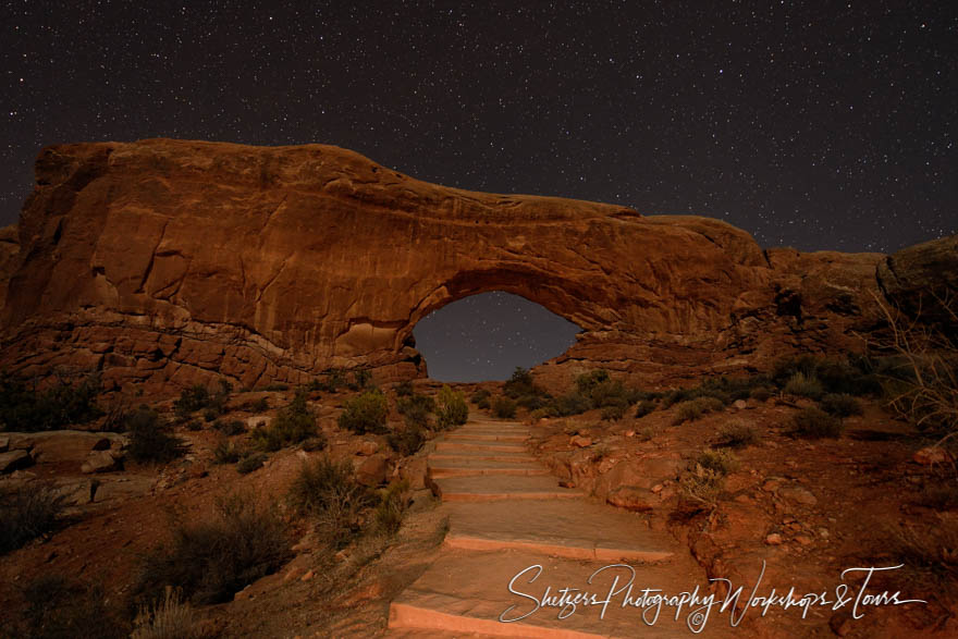The North Window arch under the night sky of Utah 20160312 195936