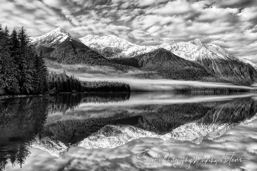 Chilkoot Lake Alaska in Black and White