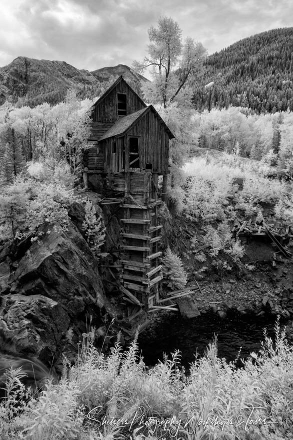 Colorado Crystal Mill in Black and White