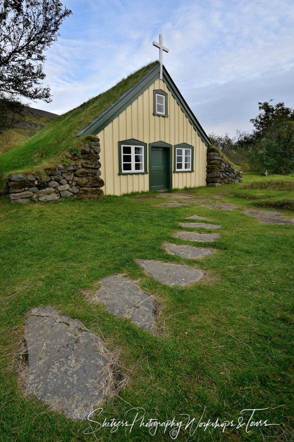 Green Roof Church in Iceland