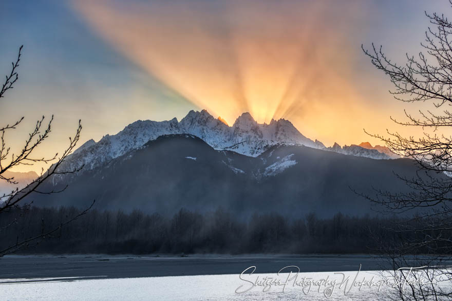 Sunset At Cathedral Peaks in Alaska 20191109 155244